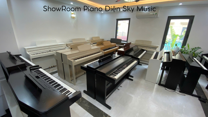 Piano điện Yamaha nội địa Nhật trưng bày tại showroom Sky Music 118 Ái Mô Bồ Đề Long Biên