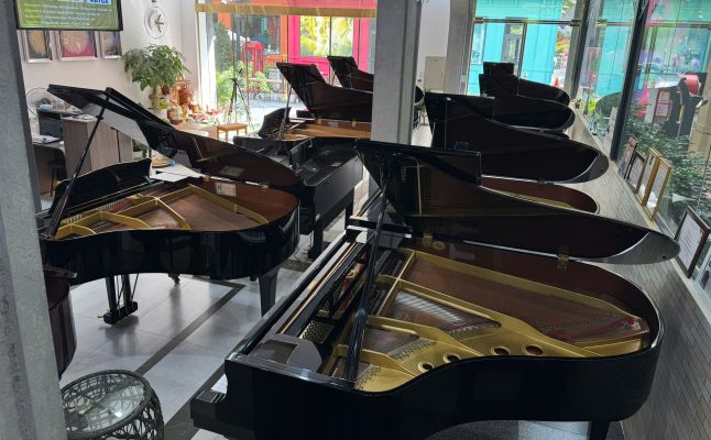 Khung gang và hệ thống dây đàn piano grand Yamaha G5A nội địa Nhật
