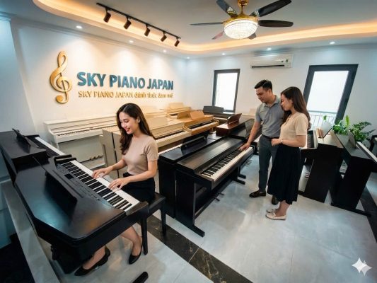Chuyên gia Nguyễn Thế Hùng tư vấn piano Yamaha nội địa Nhật tại Sky Music Long Biên