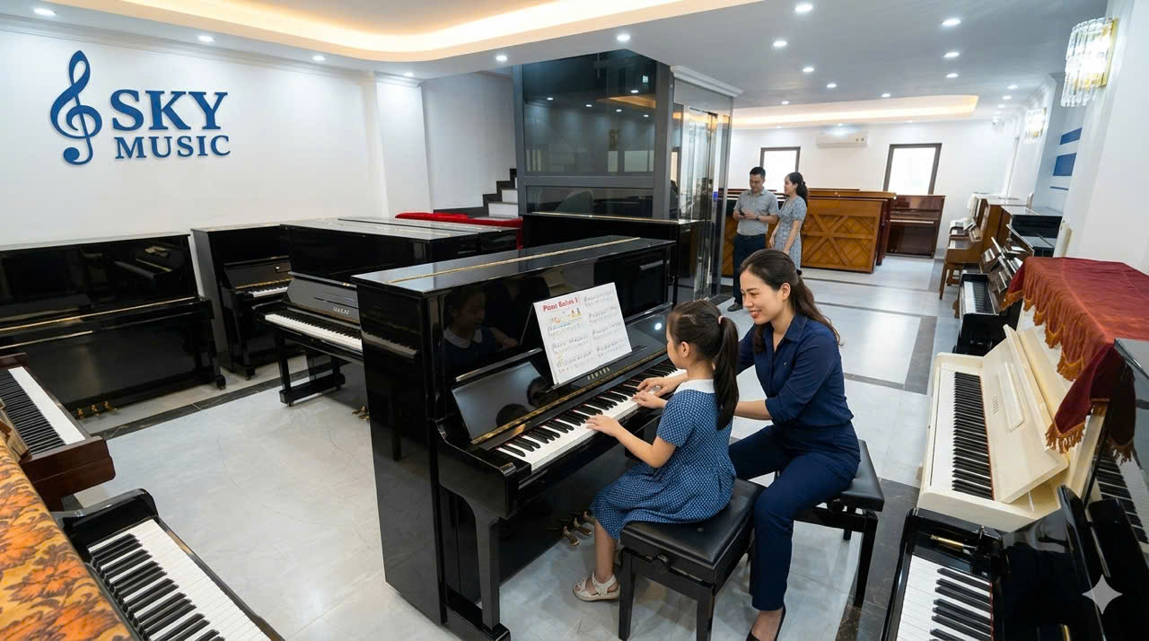 Hình ảnh học Piano tại Sky music