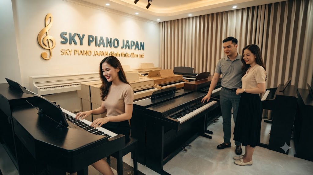 Showroom Piano Sky music Long biên có gì