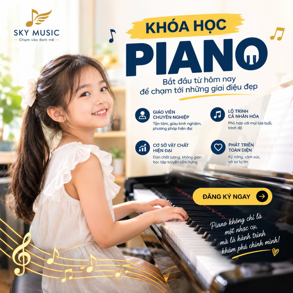 Khóa học Piano tại Sky Music