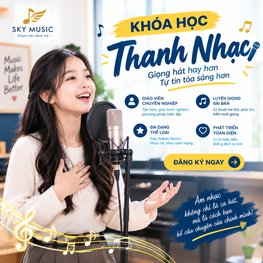 Khóa học Thanh Nhạc tại Sky Music