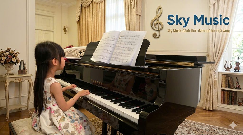 Hoàn thiện tác phẩm piano sau sáu tháng Bé luyện tác phẩm trên đàn piano cơ trong giai đoạn 6–12 tháng
